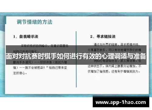 面对对抗赛时棋手如何进行有效的心理调适与准备